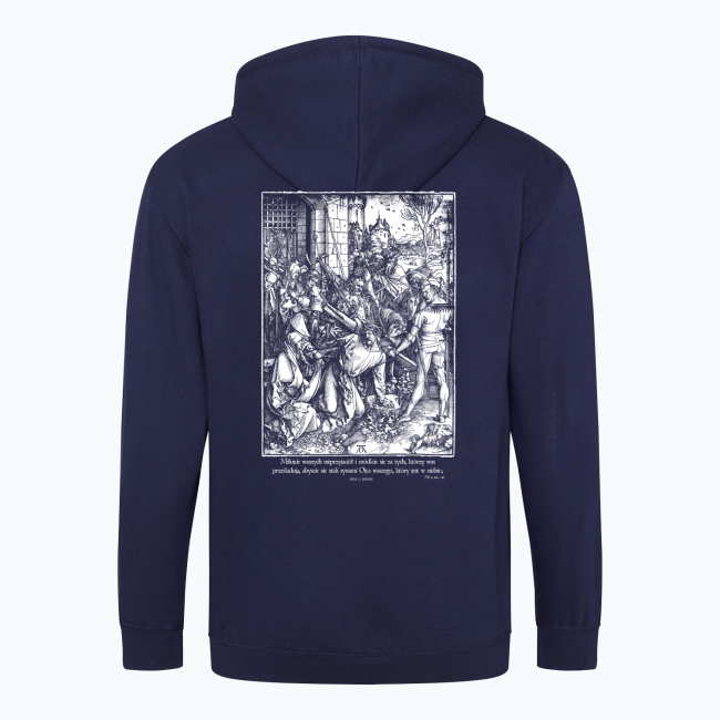 Chrystus niosący krzyż – bluza rozpinana ciemna - obrazek 3